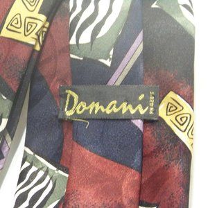 Domani Imported 100% Polyester Blue/Gold/Burgandy/Black/White/Gray/Purpl Necktie